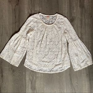 Mossimo blouse lace top cream